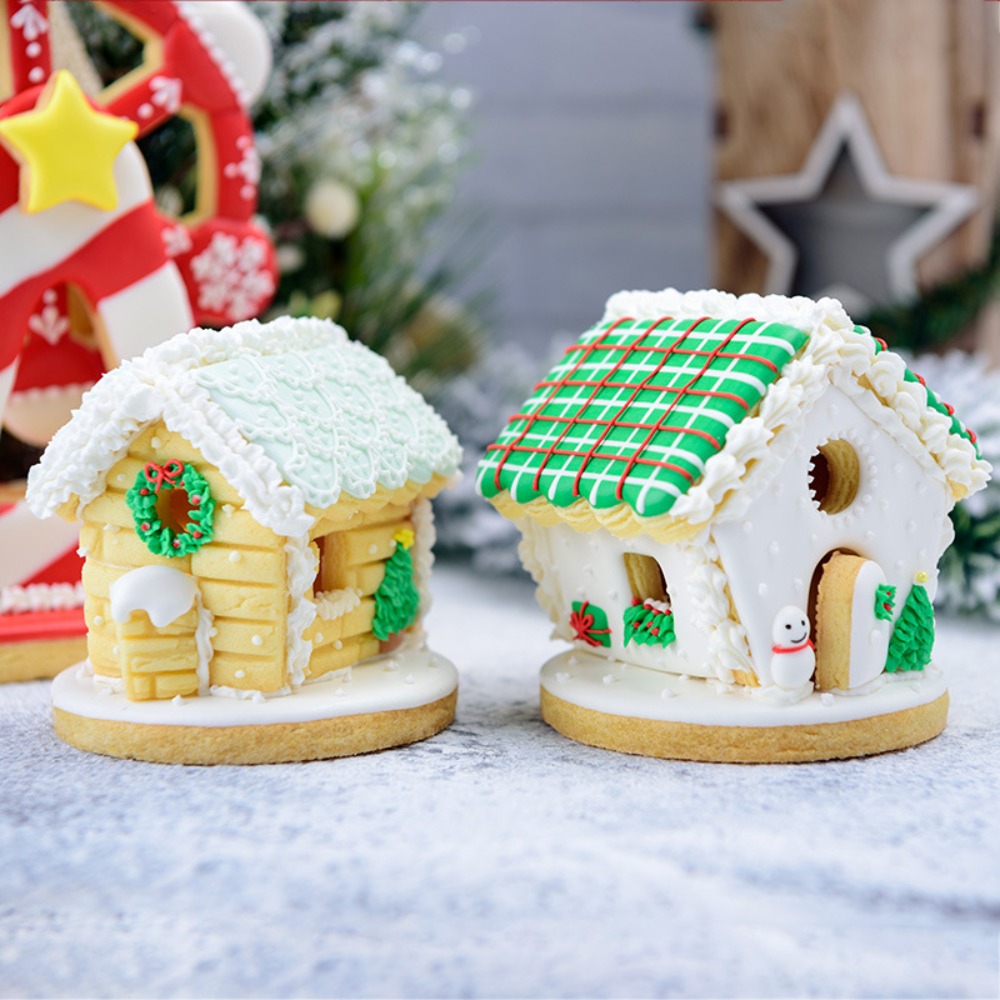 Kitchen Baking Cookies - 6Pcs Mini Christmas Gingerbread House Cookie