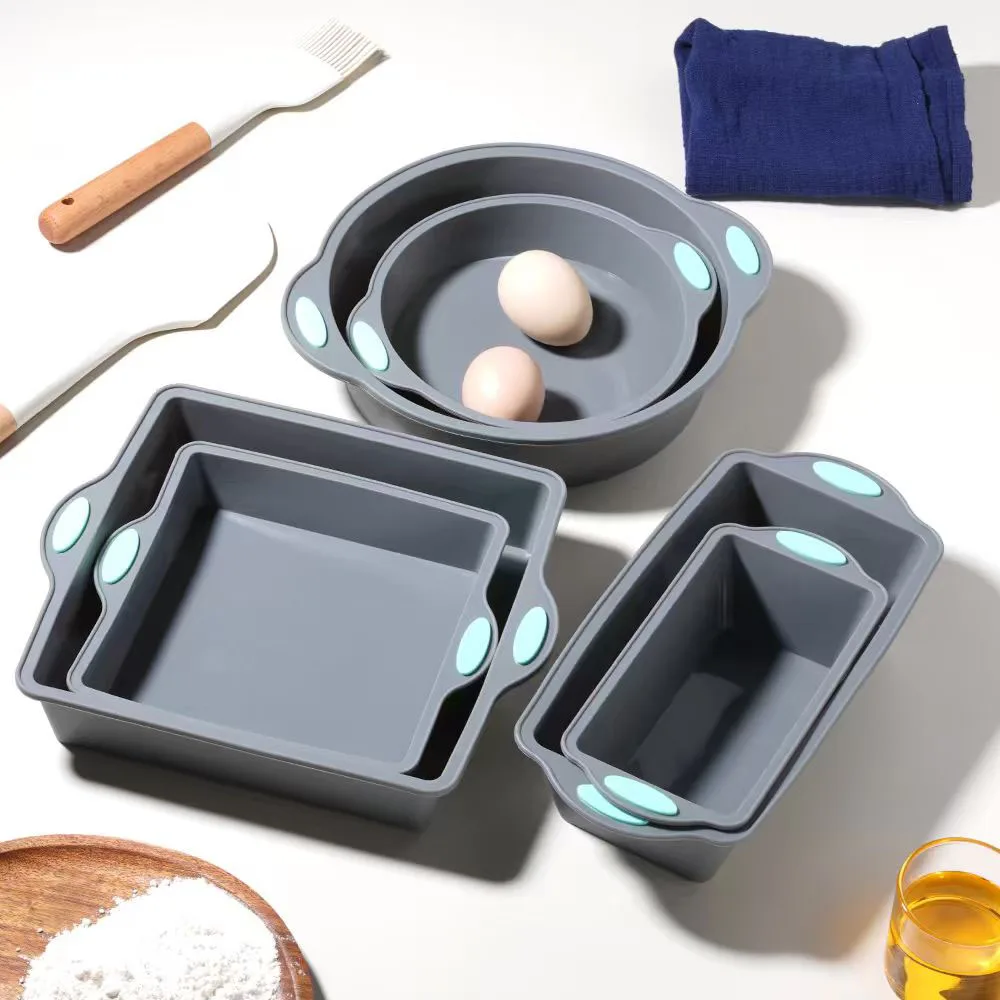 Kitchen Baking Ware - Grey Heat-resistant Silicone Cake Mold Pan