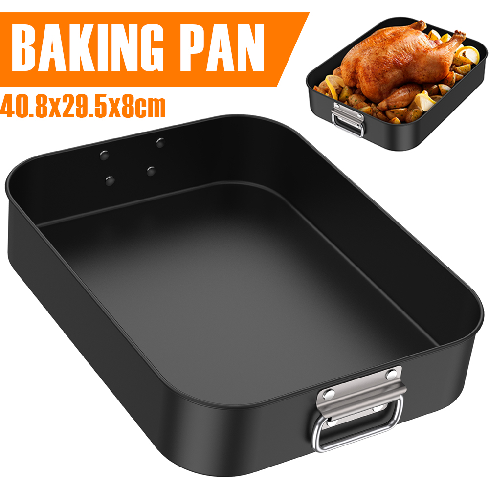 Kitchen Baking Ware - Deep Baking Pan Rectangle Carbon Steel