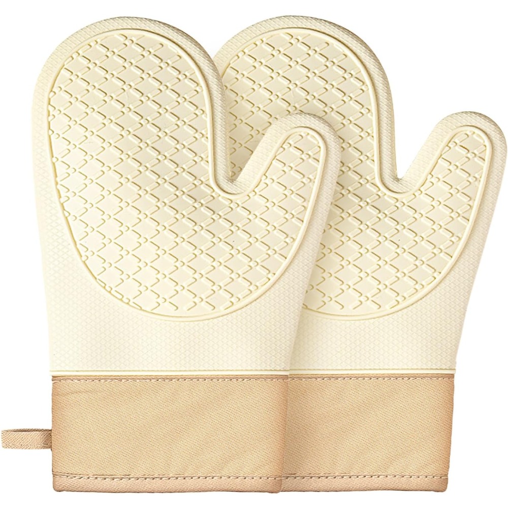 Kitchen Baking Tray Set - Silicone Heat Resistant Oven Mitts Set