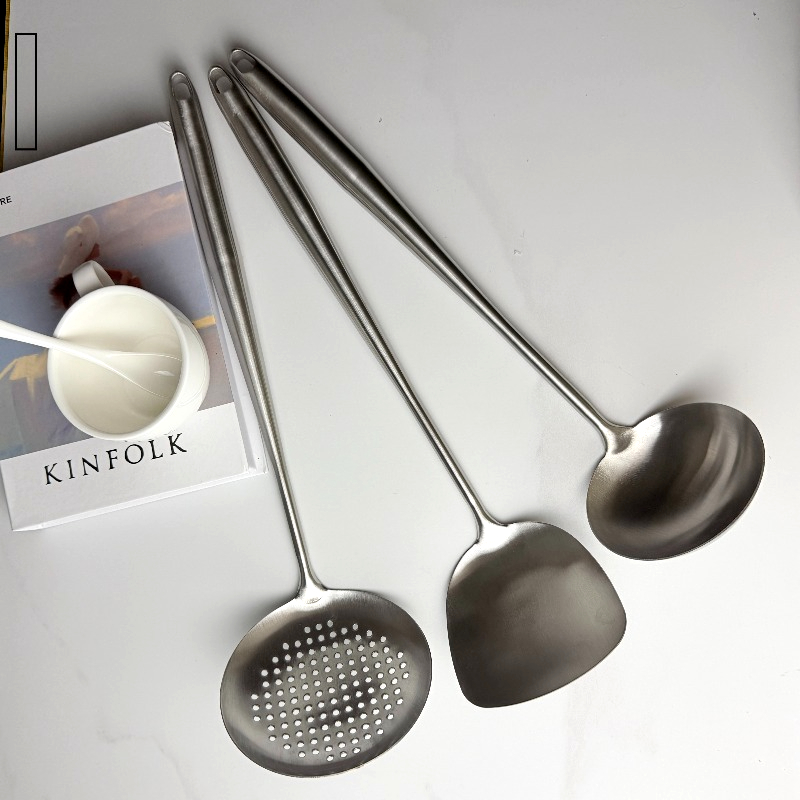 Offset Spatula Set - All Metal Stainless Steel Cooking Utensils