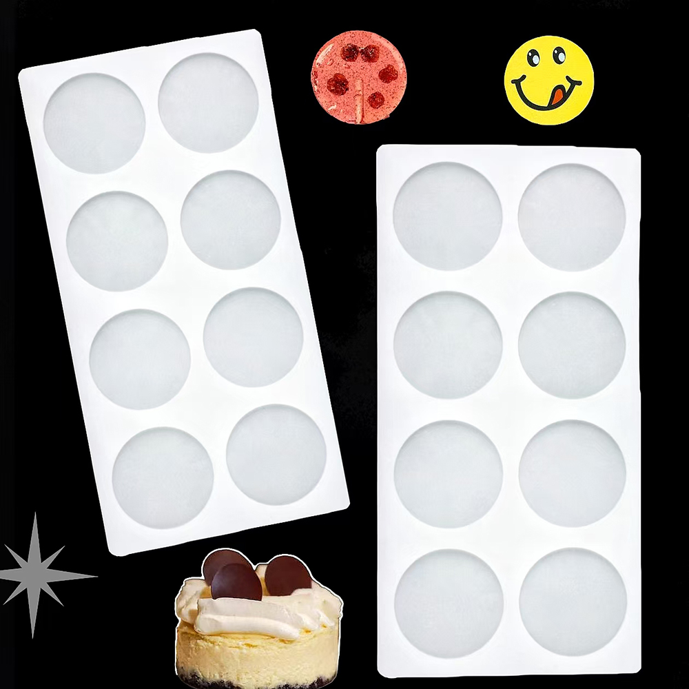Kitchen Baking Cookies - 8-cavity cylindrical sugar flipping silicone mold,