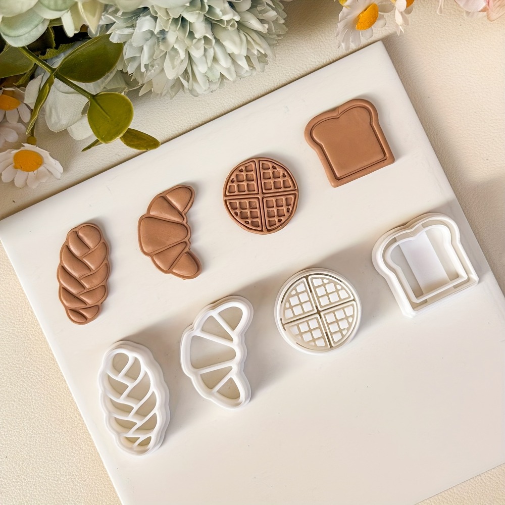 Kitchen Baking Cookies - 4Pcs Bread Themed Cookie Cutter Set,