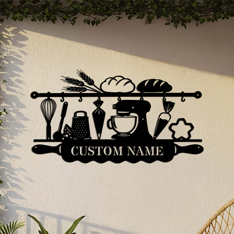 Kitchen For Baking - Personalized Kitchen Iron Wall Art, Baking