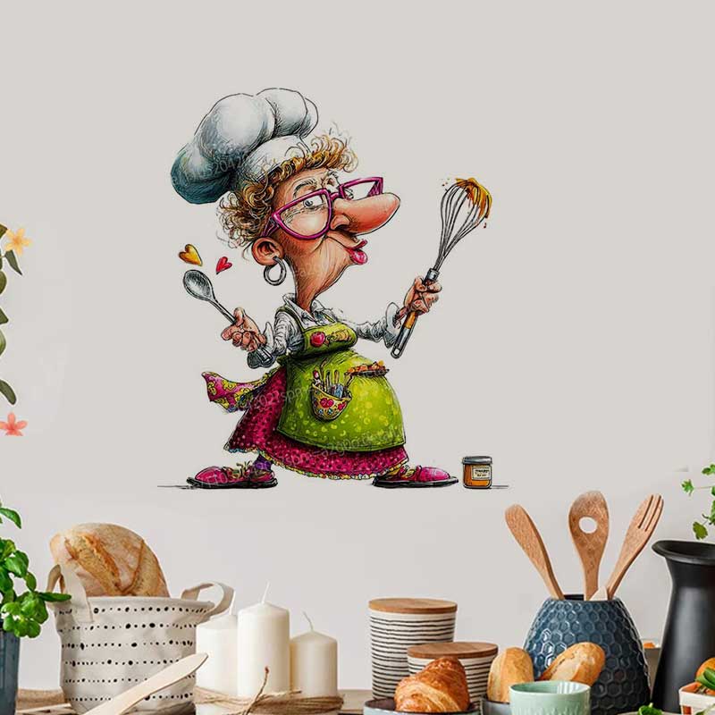 Kitchen Queen - Funny Cooking Ladies Decal Stickers Home