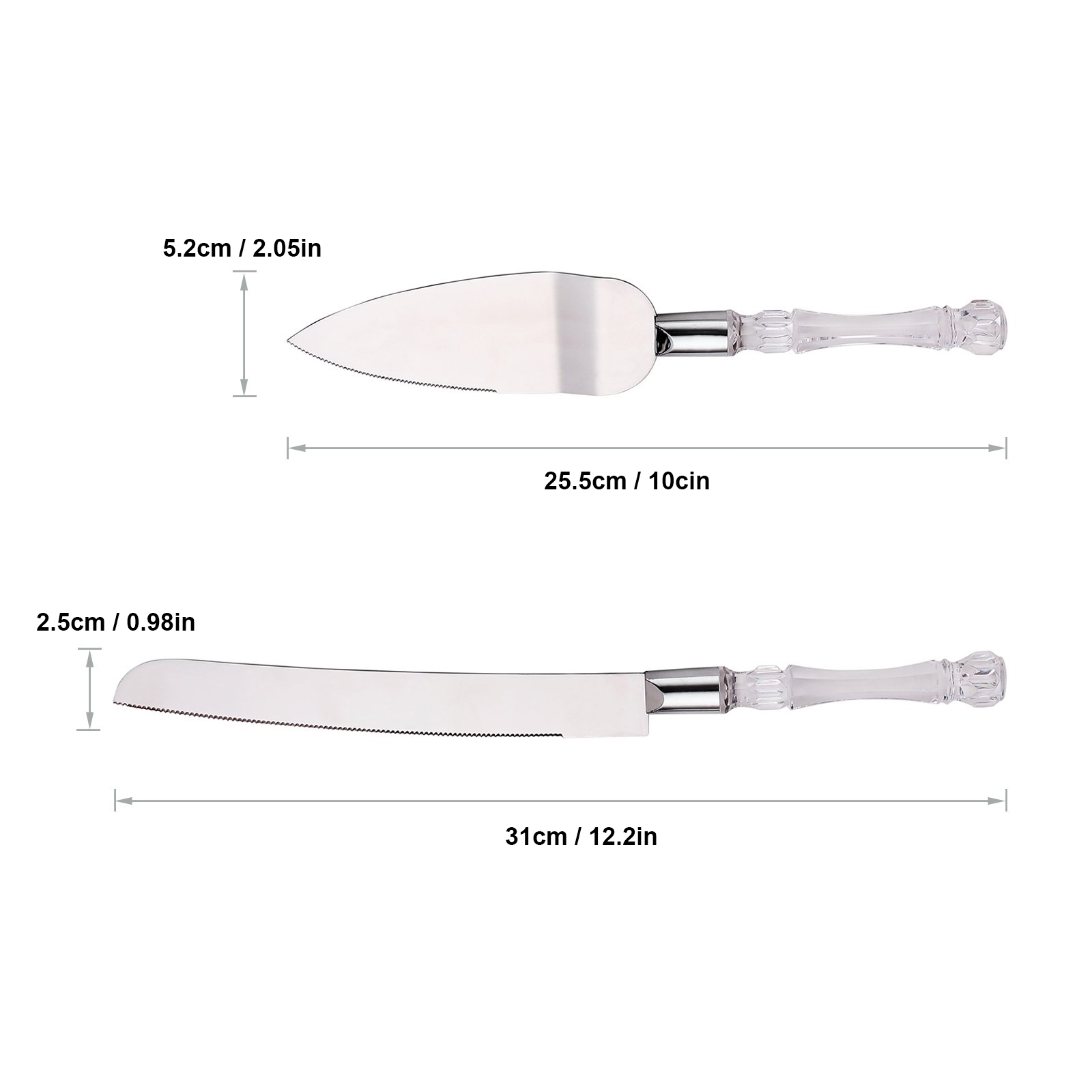 Cake Knife and Server Set Crys - Offset Spatula Set recension och pris