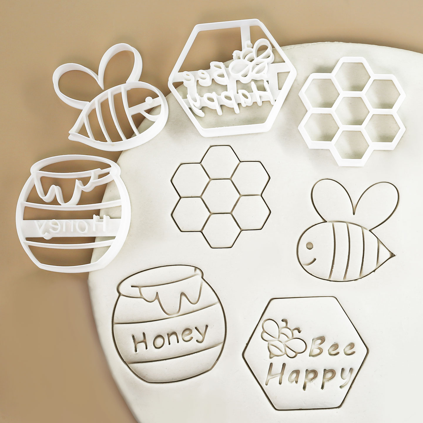 4 Pcs Bee Themed Cookie Cutter - Kitchen Baking Cookies recension och pris
