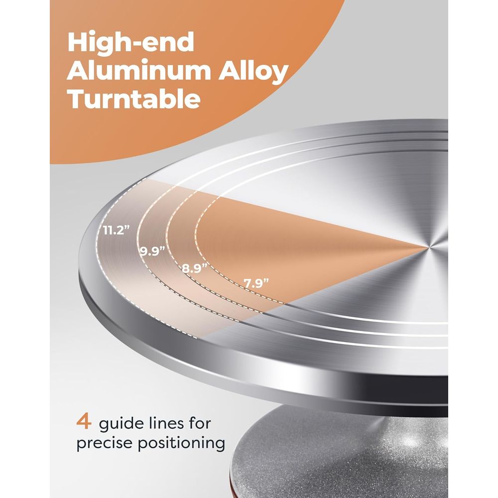 Cake Turntable Set, Revolving  - Offset Spatula Set recension och pris