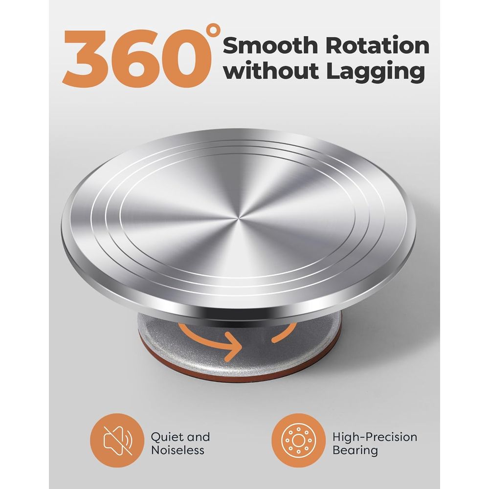 Cake Turntable Set, Revolving  - Offset Spatula Set recension och pris