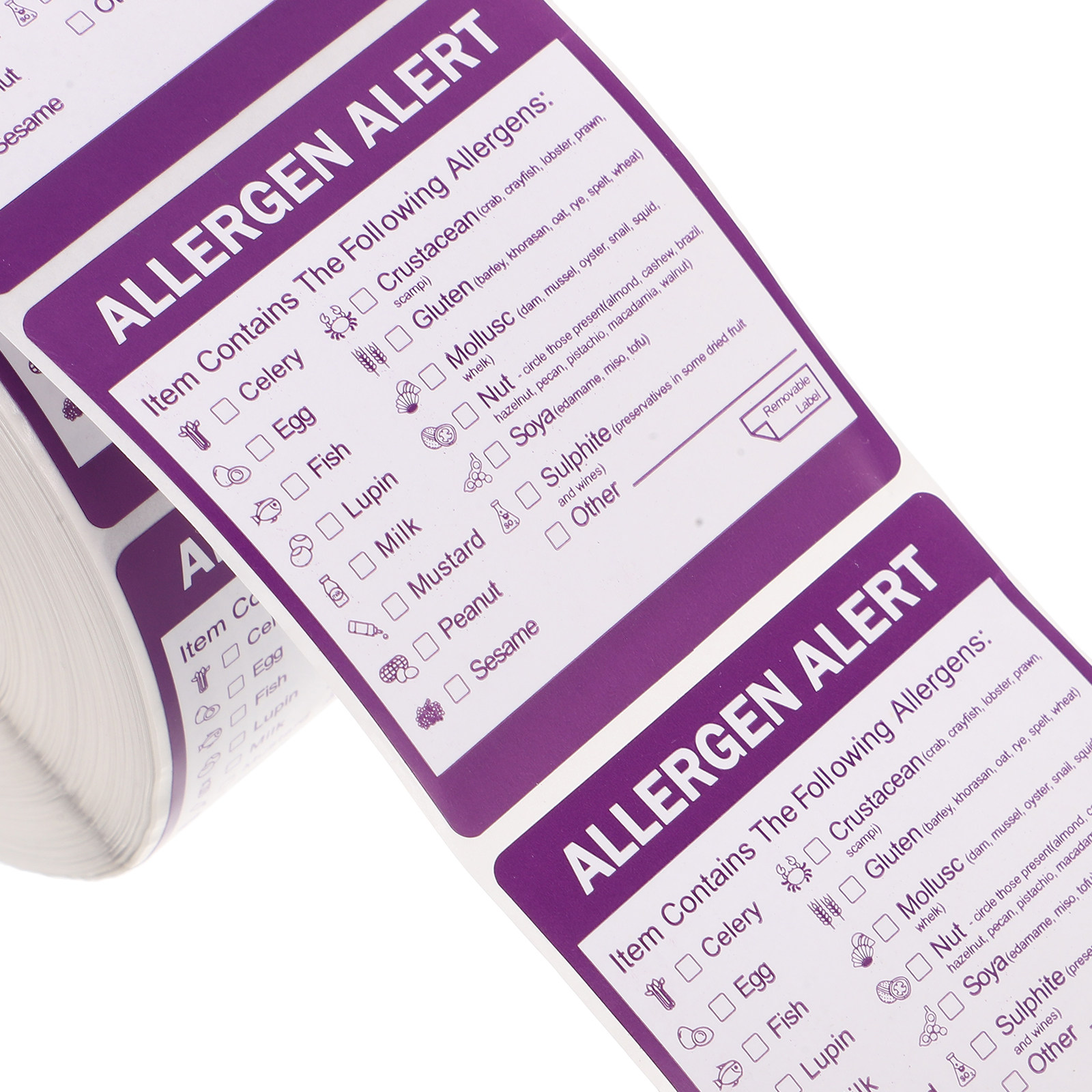 2 Rolls 2 Inch Allergen Label  - Commercial Kitchen For Baking recension och pris