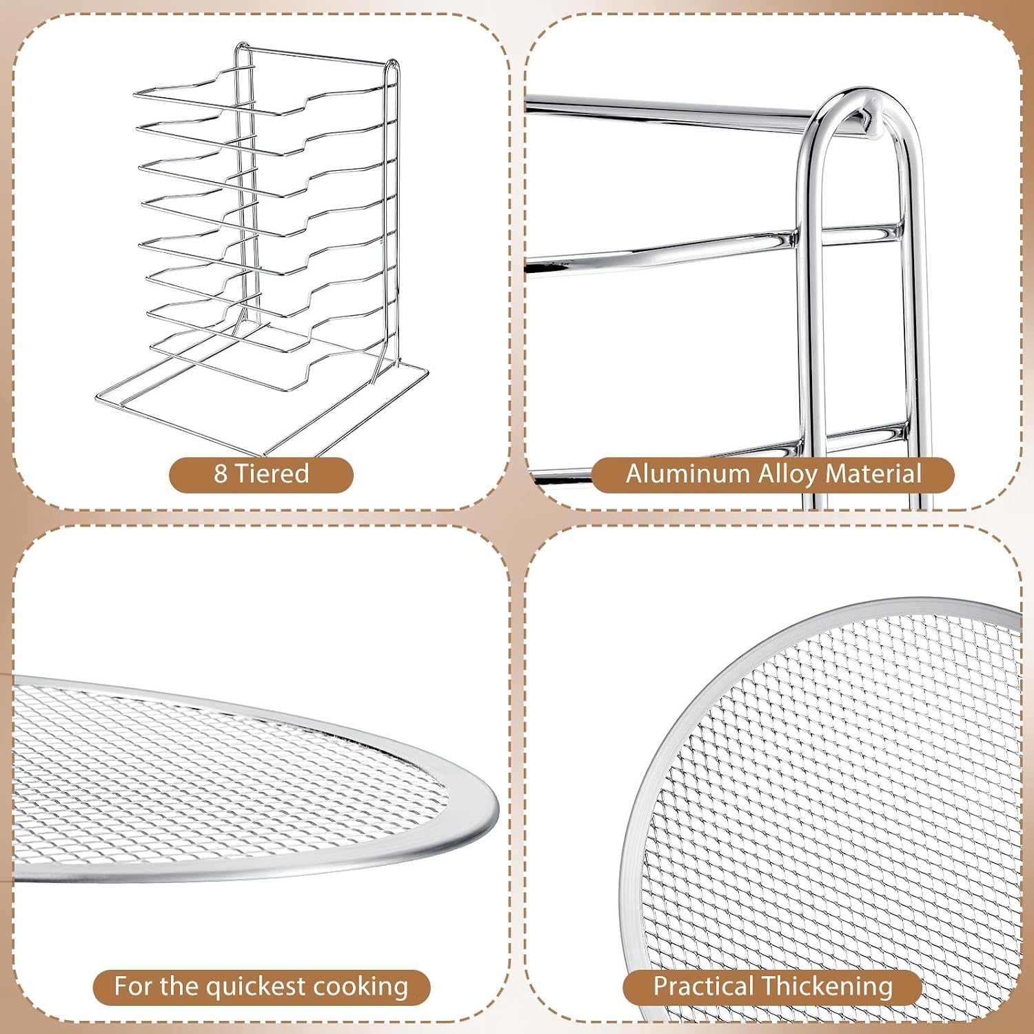 Pizza Rack 8 Tiered Stand With - Commercial Kitchen For Baking recension och pris