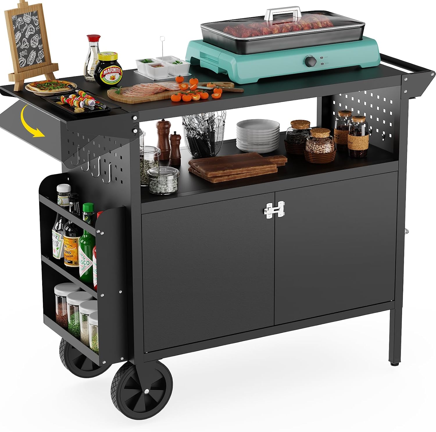 Outdoor Grill Cart Table With  - Kitchen Queen recension och pris