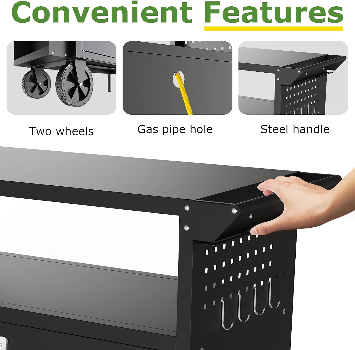 Outdoor Grill Cart Table With  - Kitchen Queen recension och pris