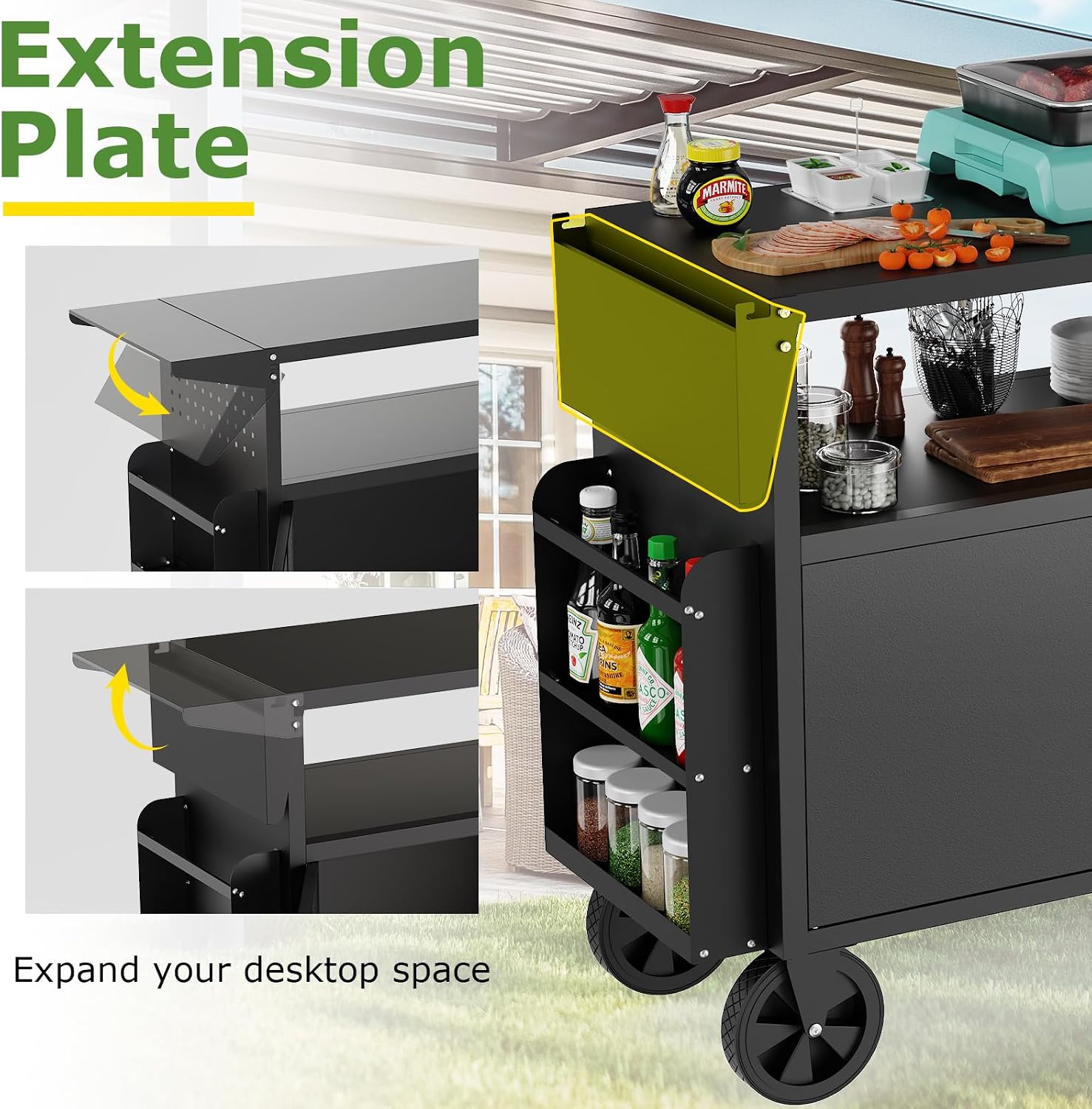Outdoor Grill Cart Table With  - Kitchen Queen recension och pris