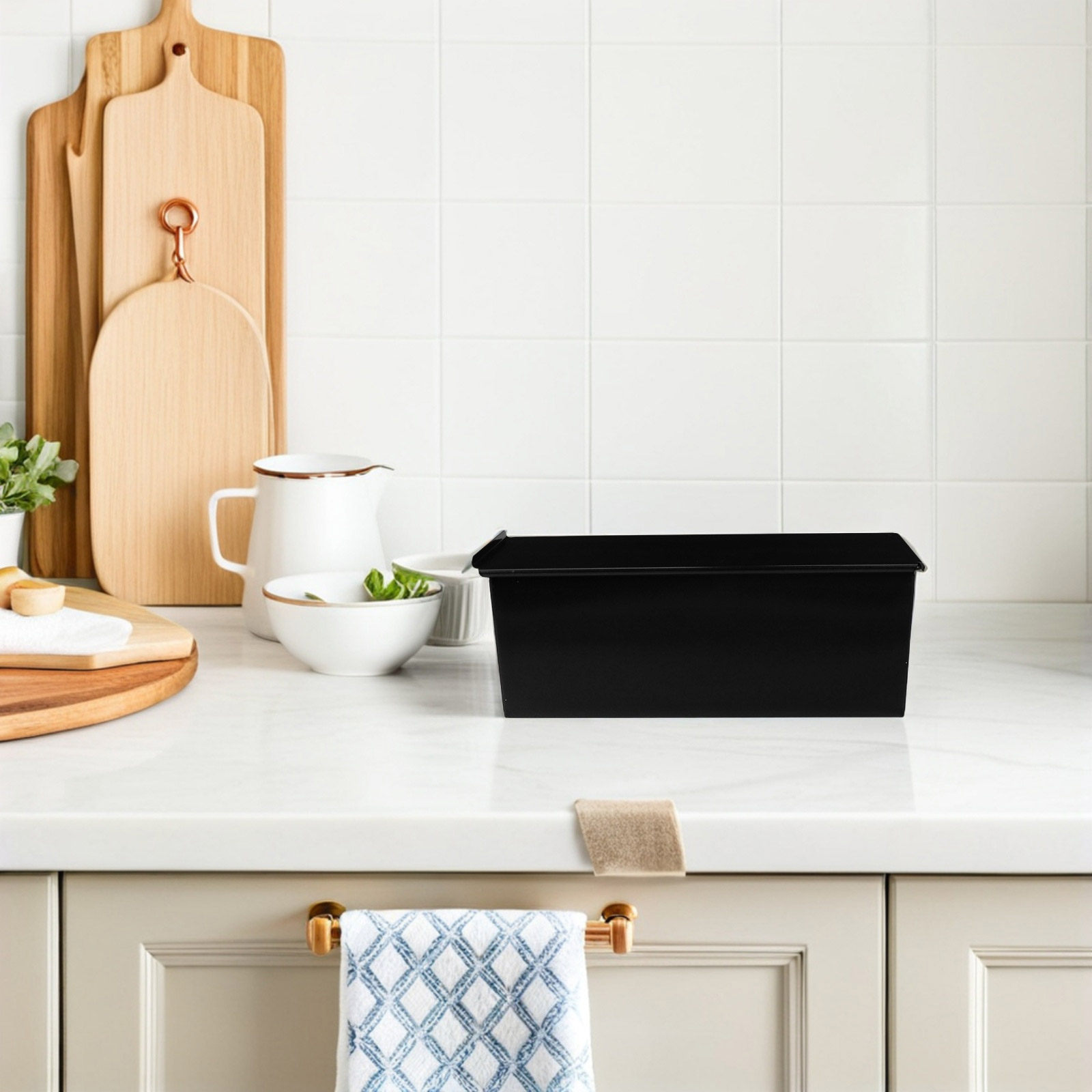 1Pcs Black Loaf Pan with Lid N - Kitchen Baking Pan recension och pris