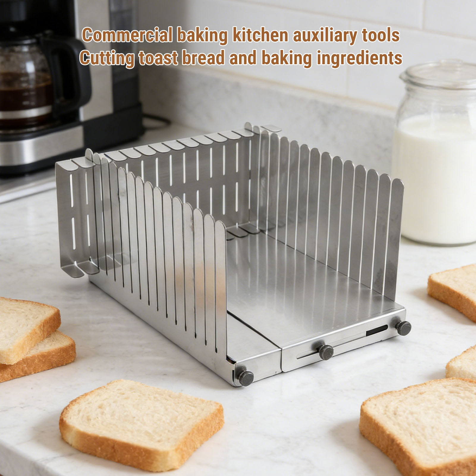 Bread Slicing Guide Stainless  - Commercial Kitchen For Baking recension och pris