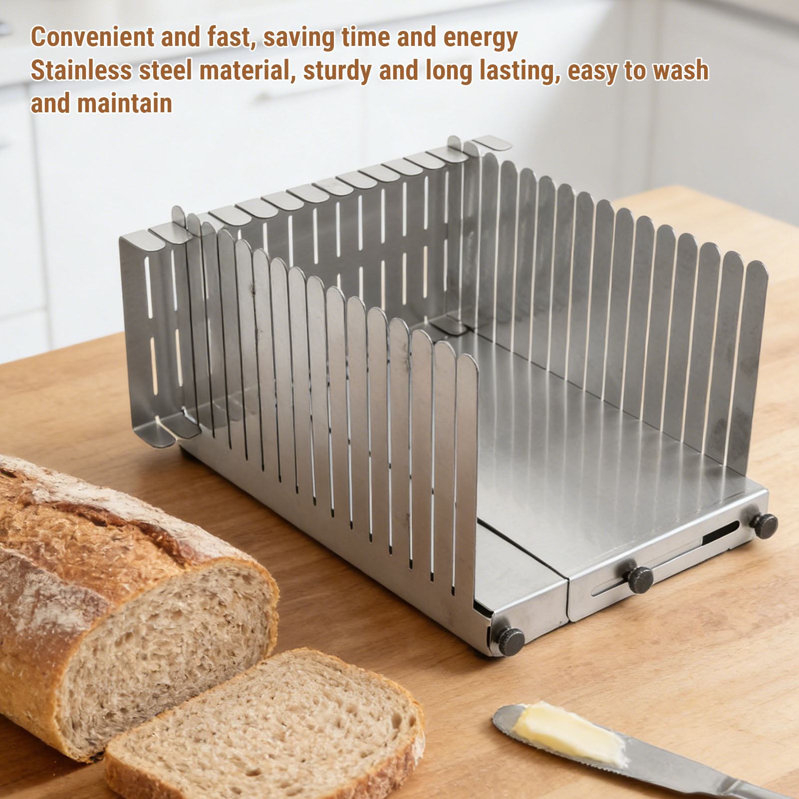 Bread Slicing Guide Stainless  - Commercial Kitchen For Baking recension och pris