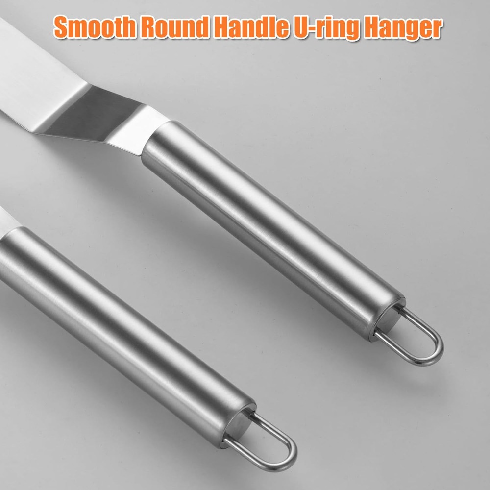 2 Pieces Stainless Steel Offse - Offset Spatula Set recension och pris