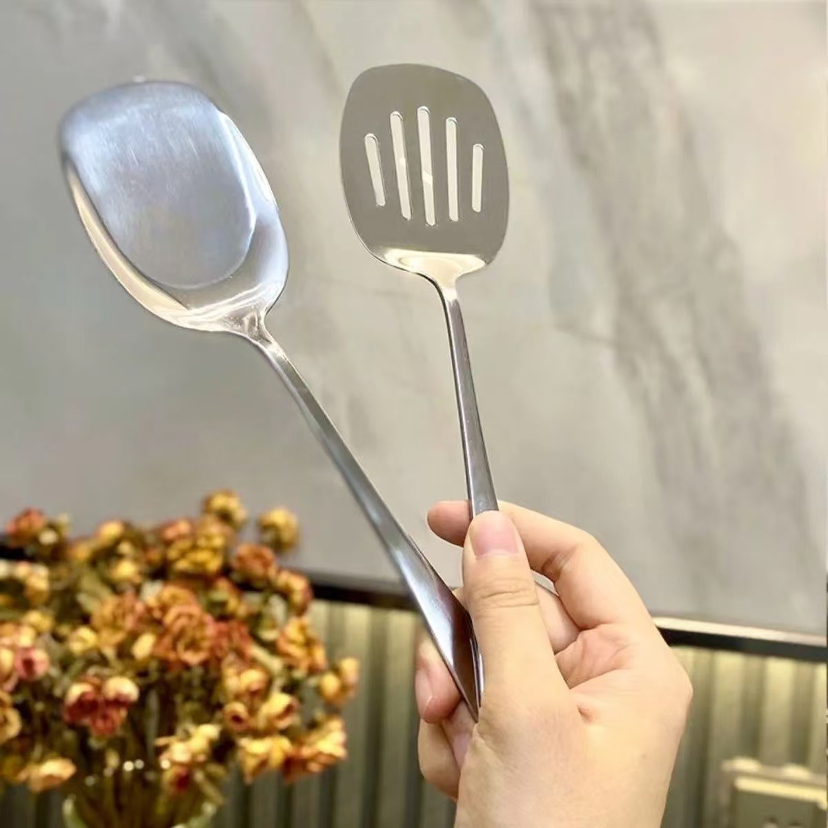 Food Grade Stainless Steel Wok - Offset Spatula Set recension och pris