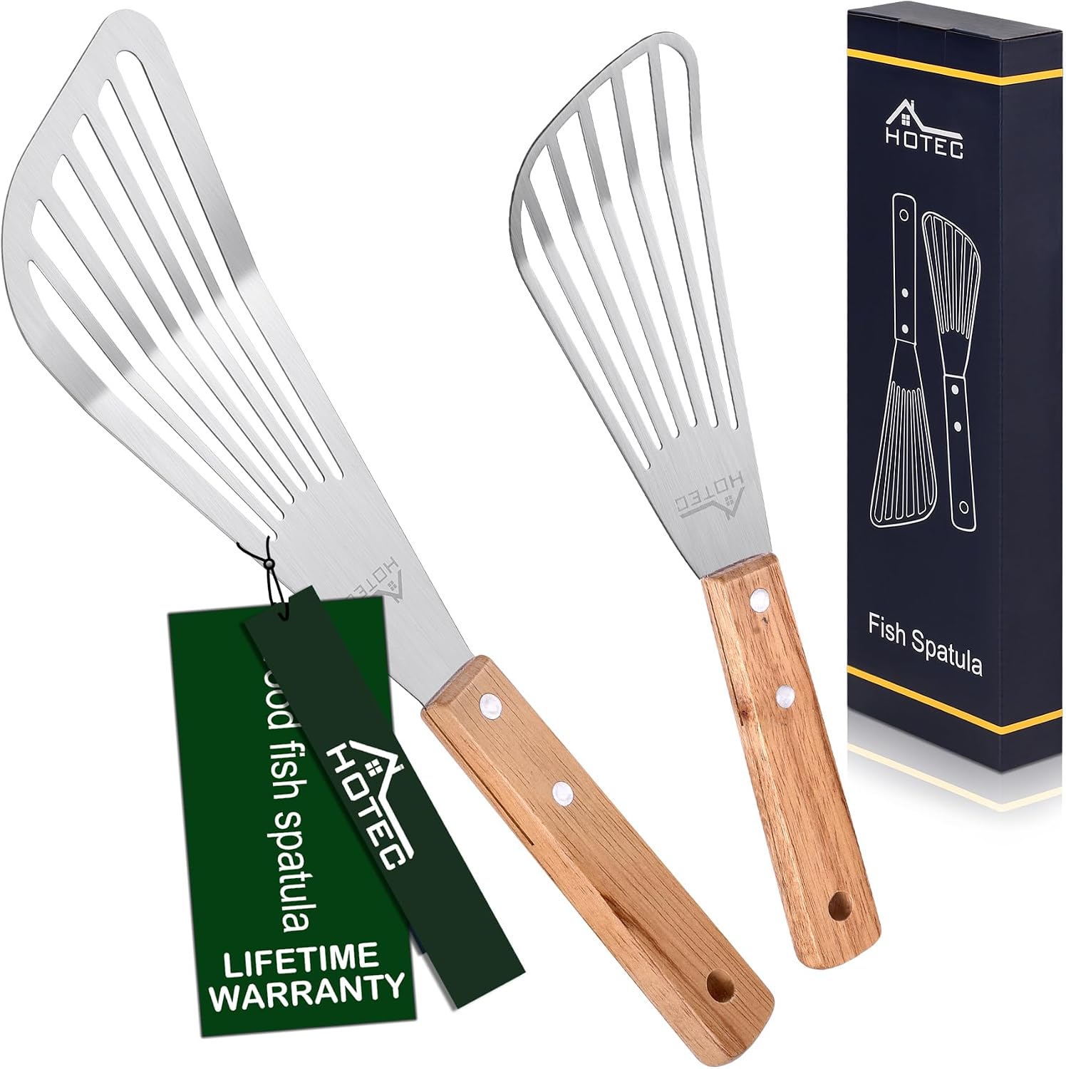 2pcs Stainless Steel Fish Spat - Offset Spatula Set recension och pris