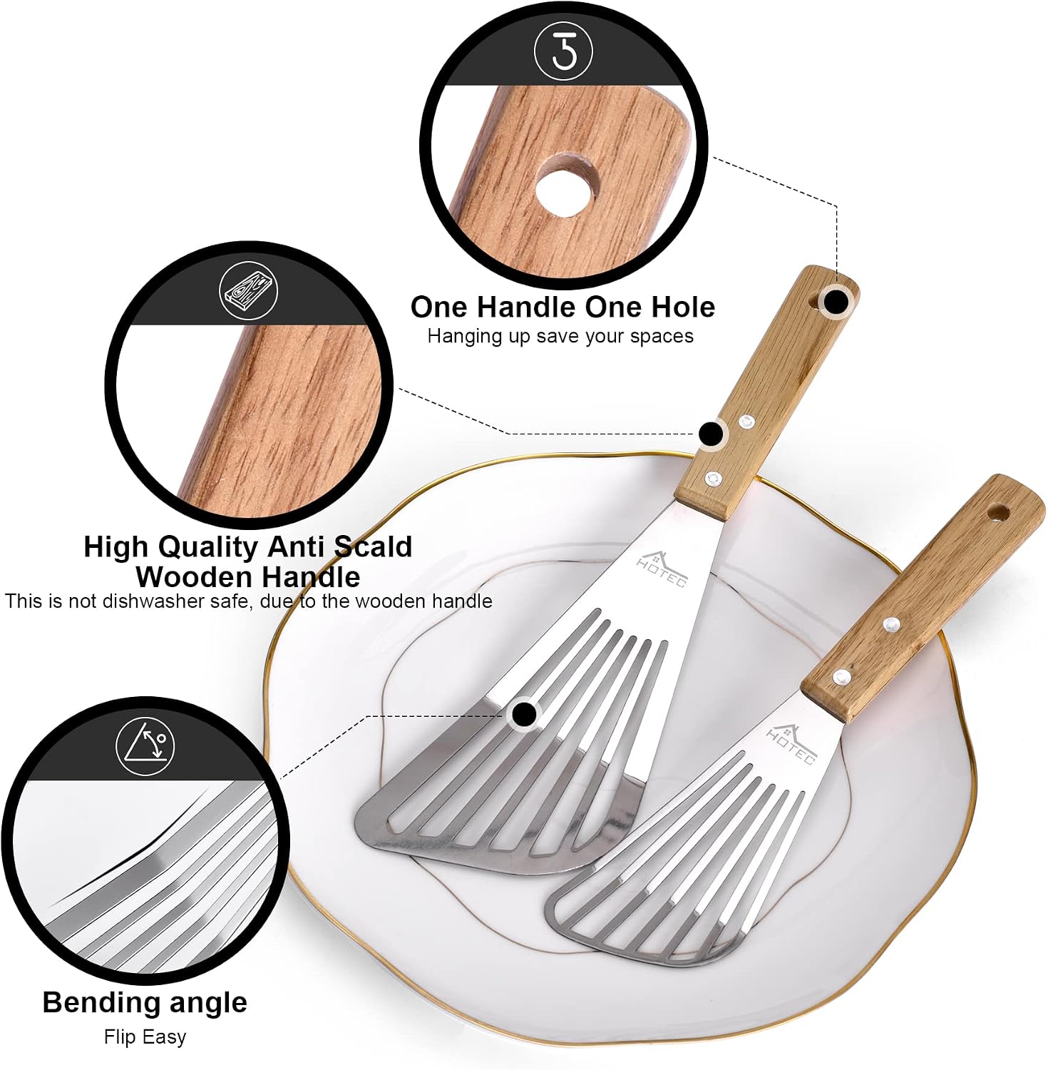 2pcs Stainless Steel Fish Spat - Offset Spatula Set recension och pris