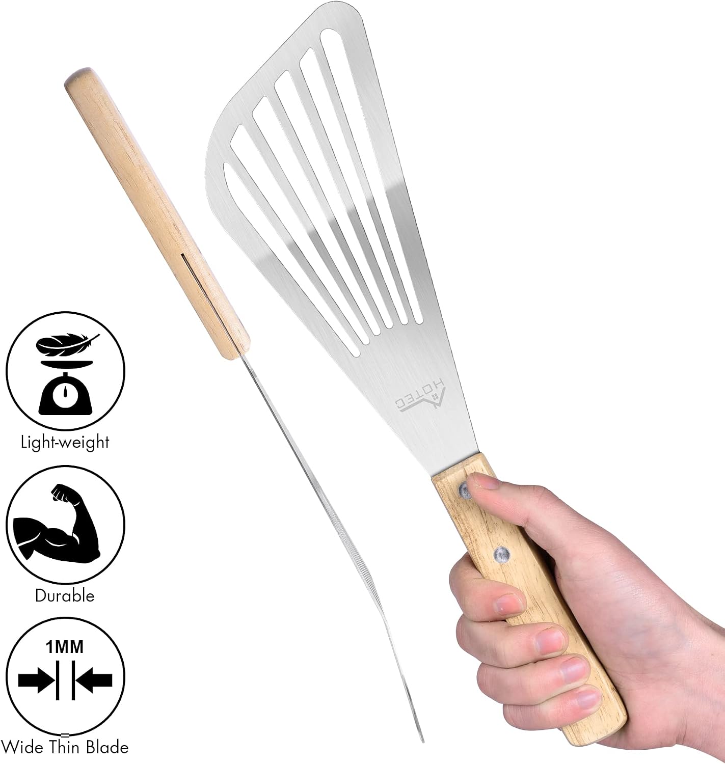 2pcs Stainless Steel Fish Spat - Offset Spatula Set recension och pris