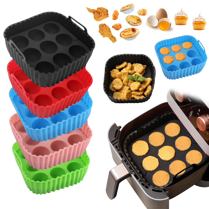 2pcs Silicone Air Fryer Liners - Kitchen Baking Tray Set recension och pris