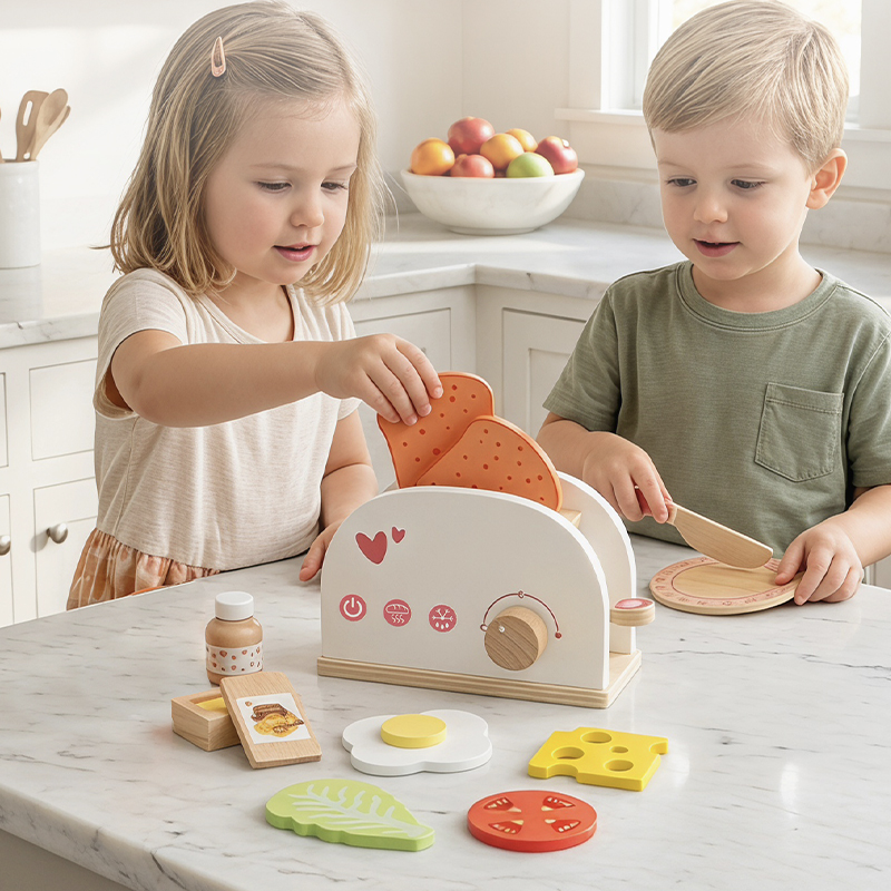 Pretend Play Wooden Kitchen Se - Kitchen Baking Game recension och pris