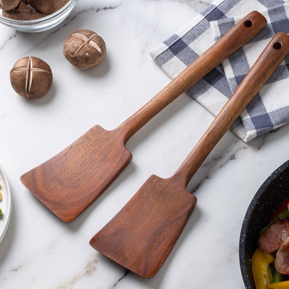 34cm Solid Wood Cooking Spatul - Offset Spatula Set recension och pris