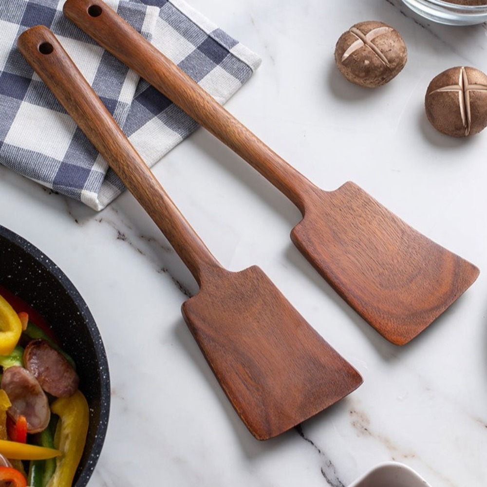 34cm Solid Wood Cooking Spatul - Offset Spatula Set recension och pris