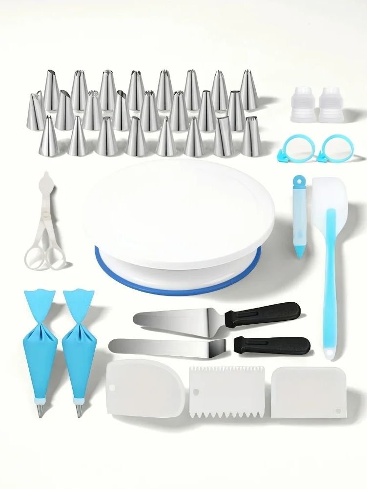 Cake Turntable Leveler Rotatin - Offset Spatula Set recension och pris