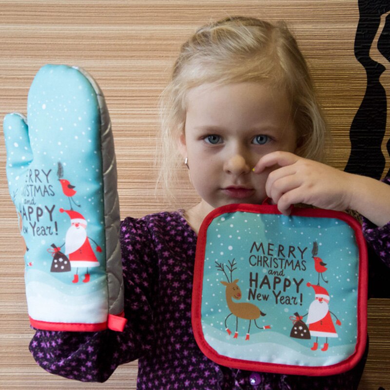 2pcs/set Christmas Oven Mitts  - Kitchen Baking Ware recension och pris