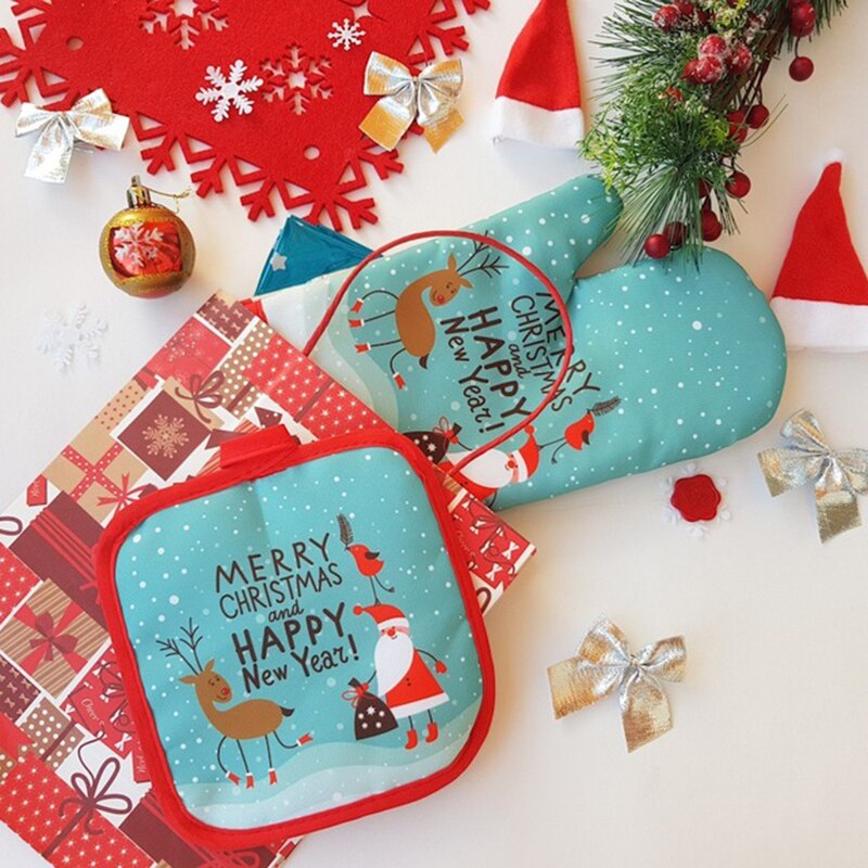2pcs/set Christmas Oven Mitts  - Kitchen Baking Ware recension och pris