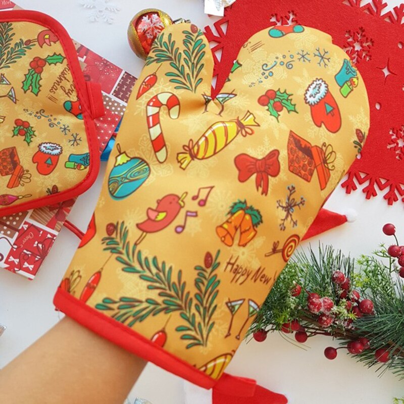 2pcs/set Christmas Oven Mitts  - Kitchen Baking Ware recension och pris