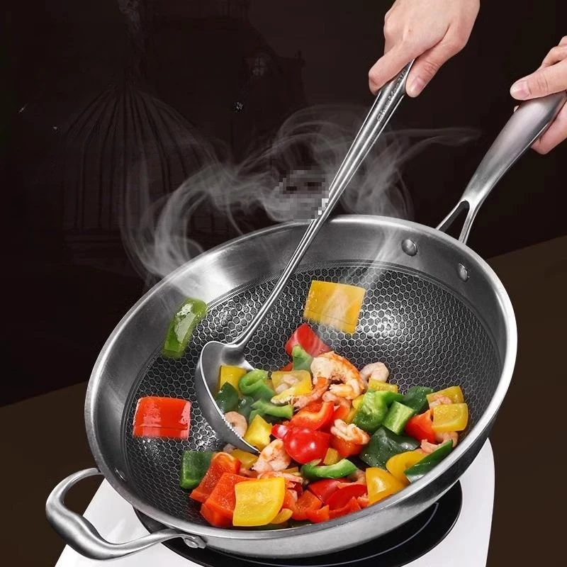 Food Grade Stainless Steel Wok - Offset Spatula Set recension och pris