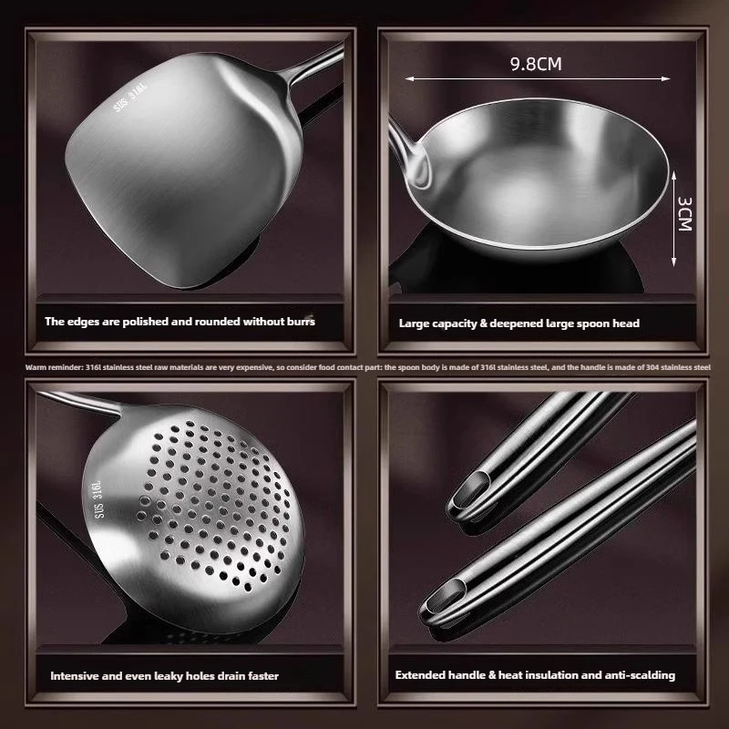 Food Grade Stainless Steel Wok - Offset Spatula Set recension och pris