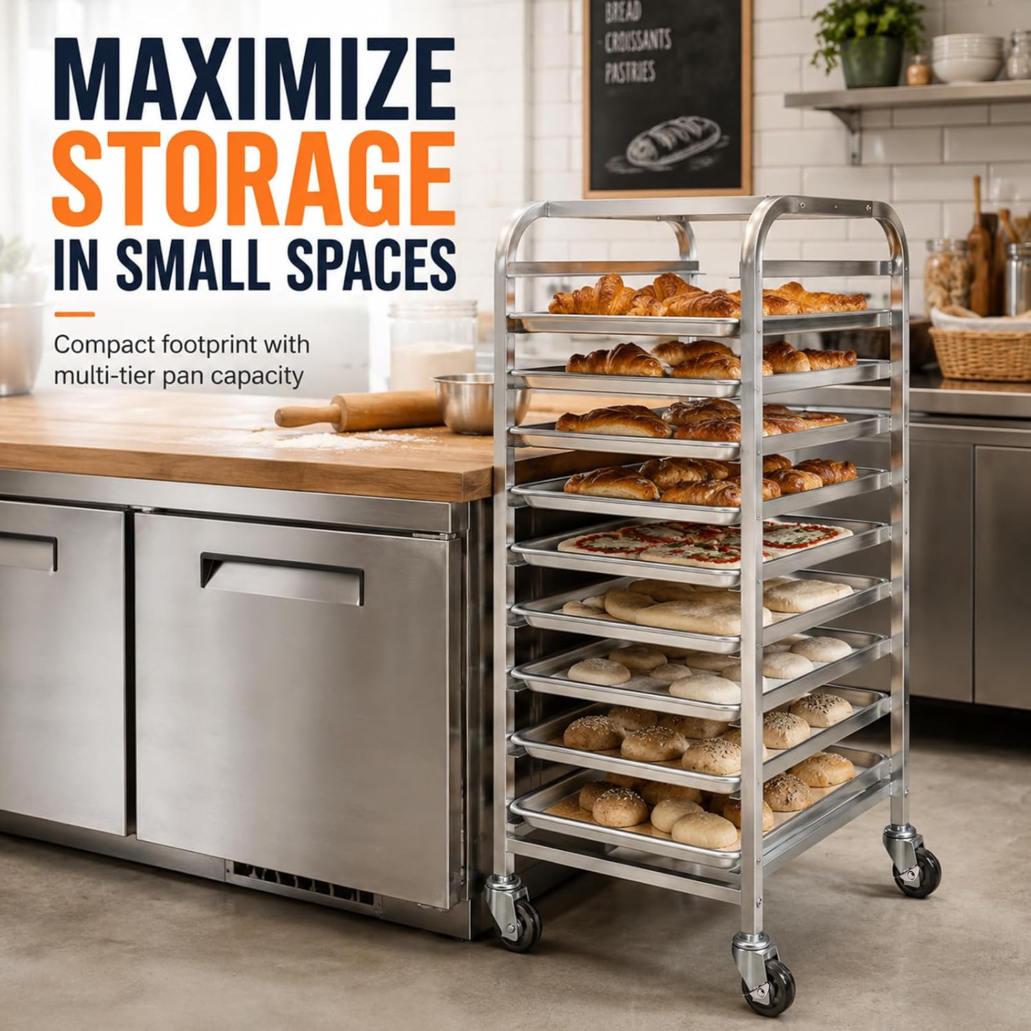 10 Tier Stainless Steel Sheet  - Kitchen Baking Cart recension och pris