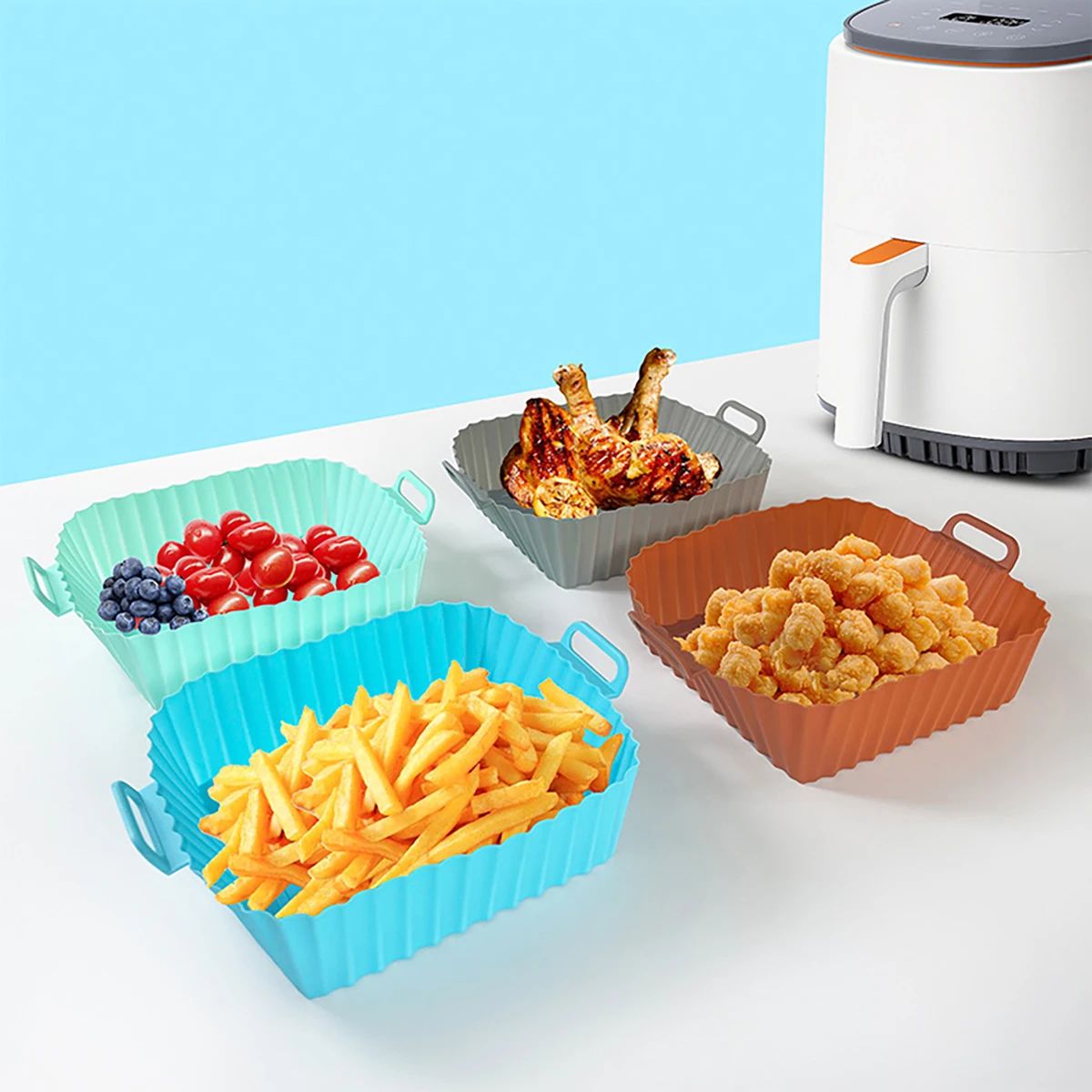 Silicone Fryer Mold Air Fryer  - Kitchen Baking Pan recension och pris